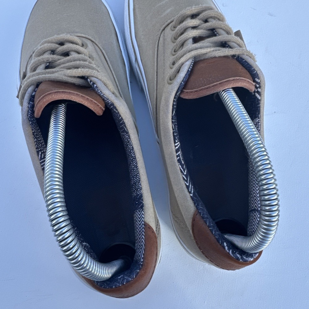 Vans Era 59 Mens 7.5 / Womens‎ 9 Tan C&L Low Top Frost Chevron Classics Leather - Picture 7 of 9